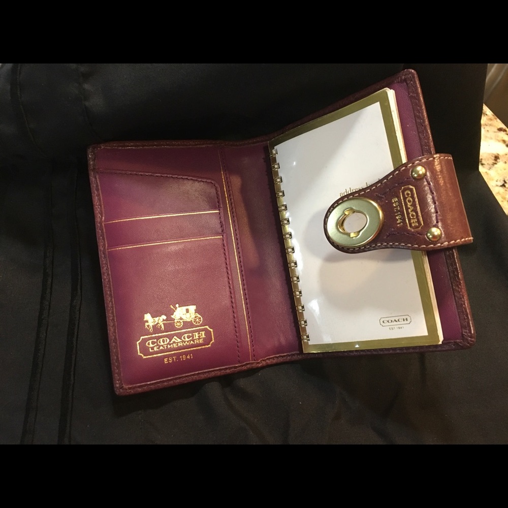Coach wallet and address book